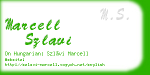 marcell szlavi business card