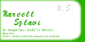 marcell szlavi business card